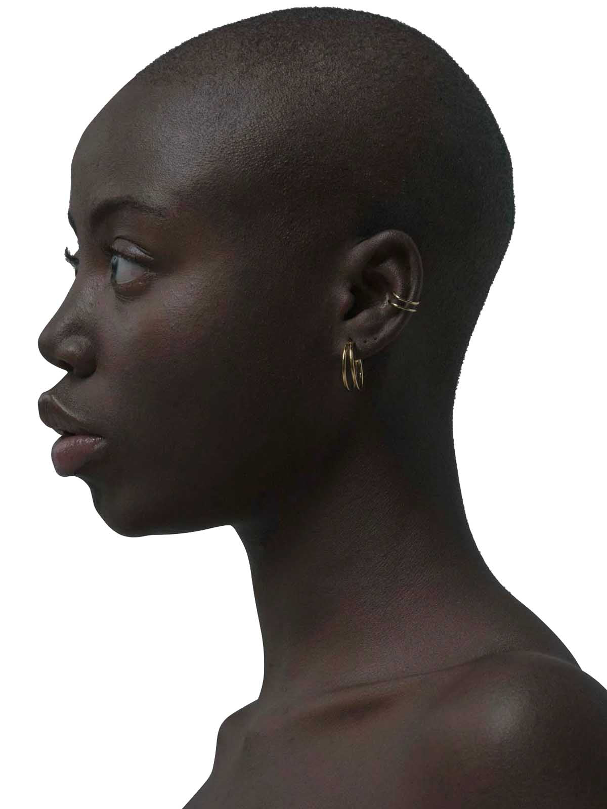 Les Solides Double Round Hoops Gold