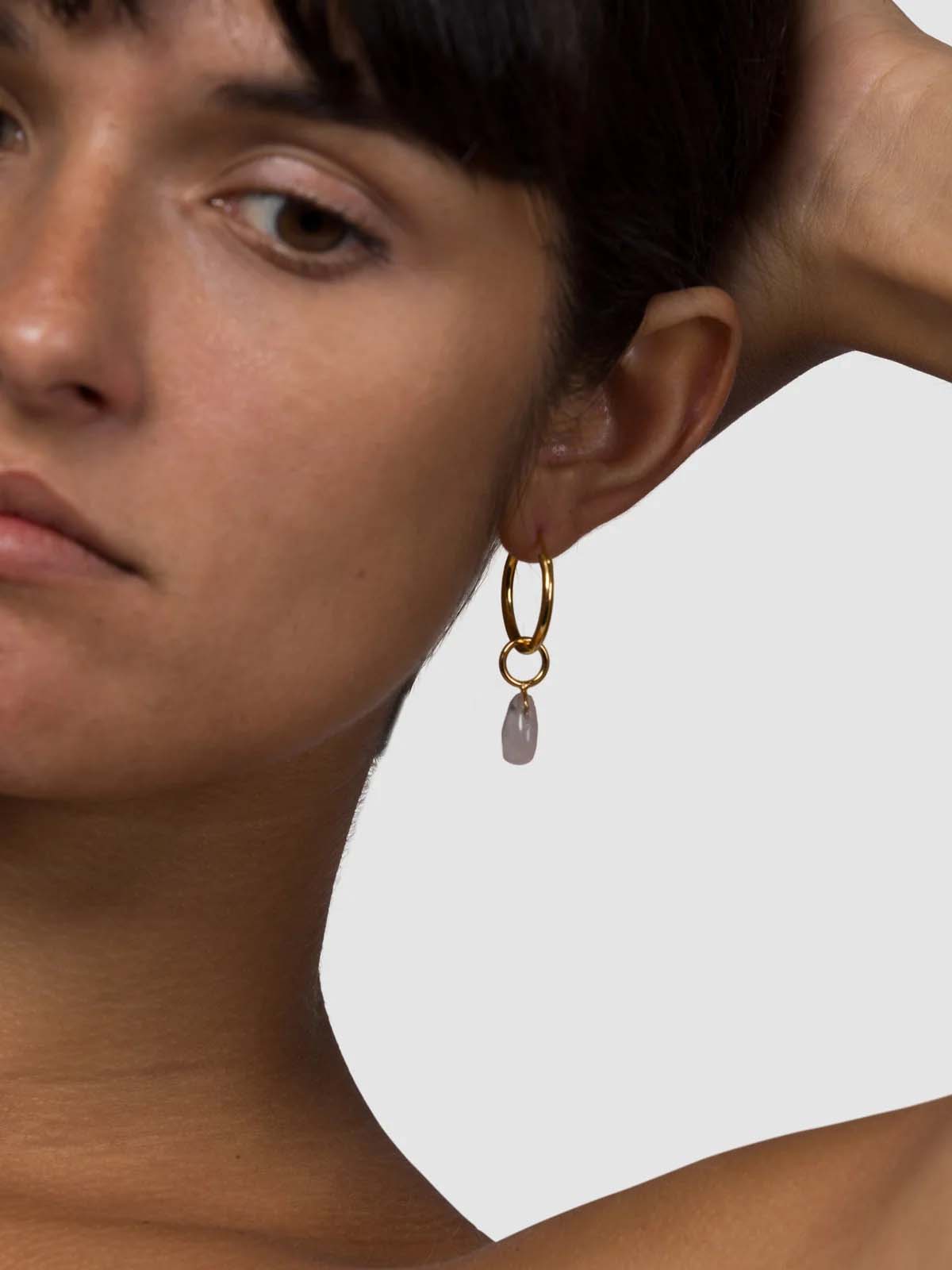 Les Solides Rose Quartz Add On Gold Single