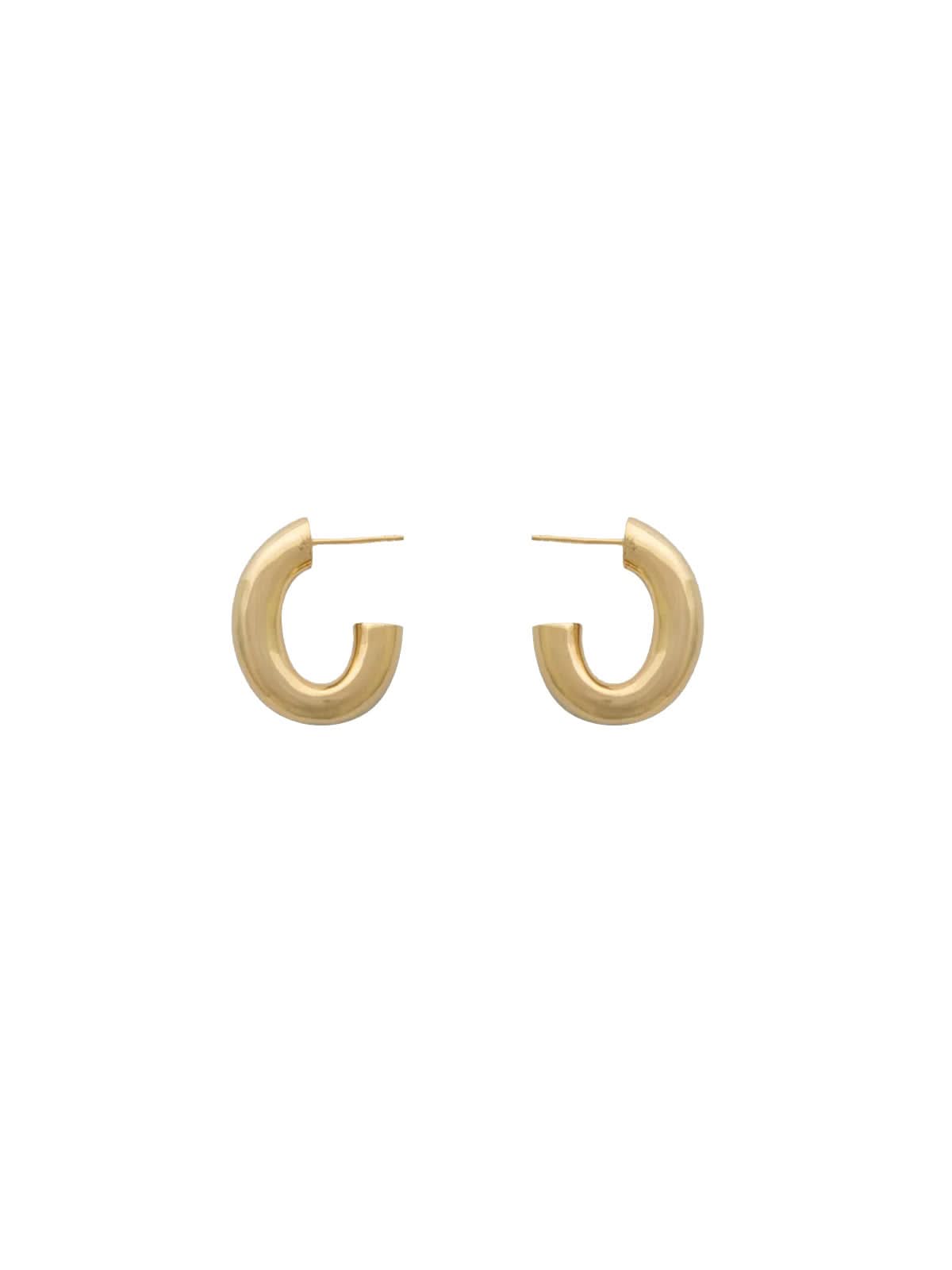 Les Solides Small Oval Bold Hoops Gold
