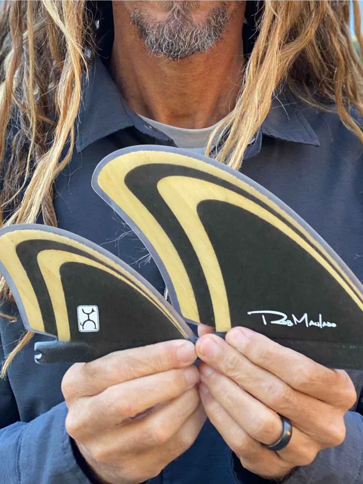 Machado Futures Fins Seaside Quad Fin Bamboo Black