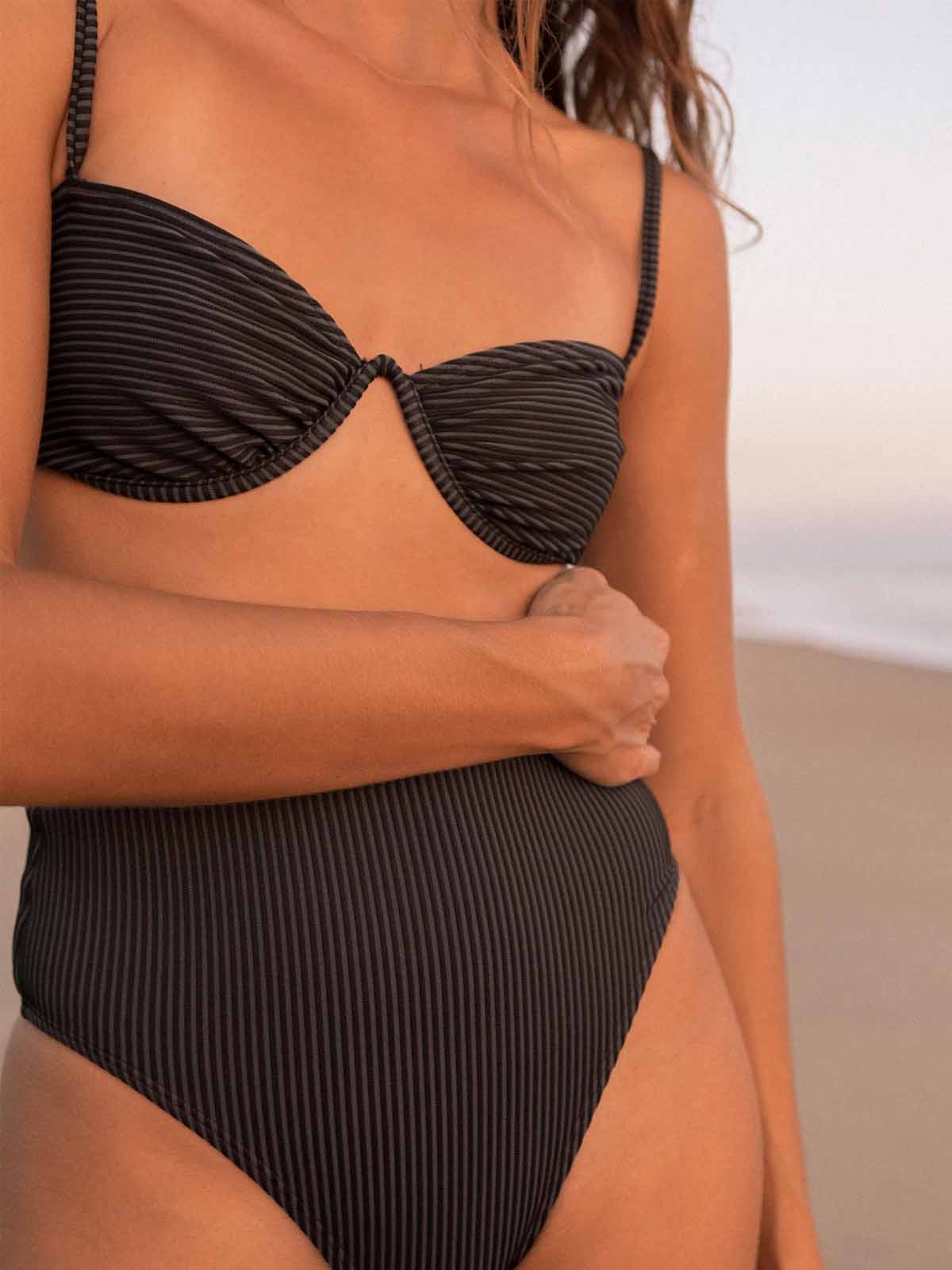 Mollusk Womens Ava Bikini Top Midnight