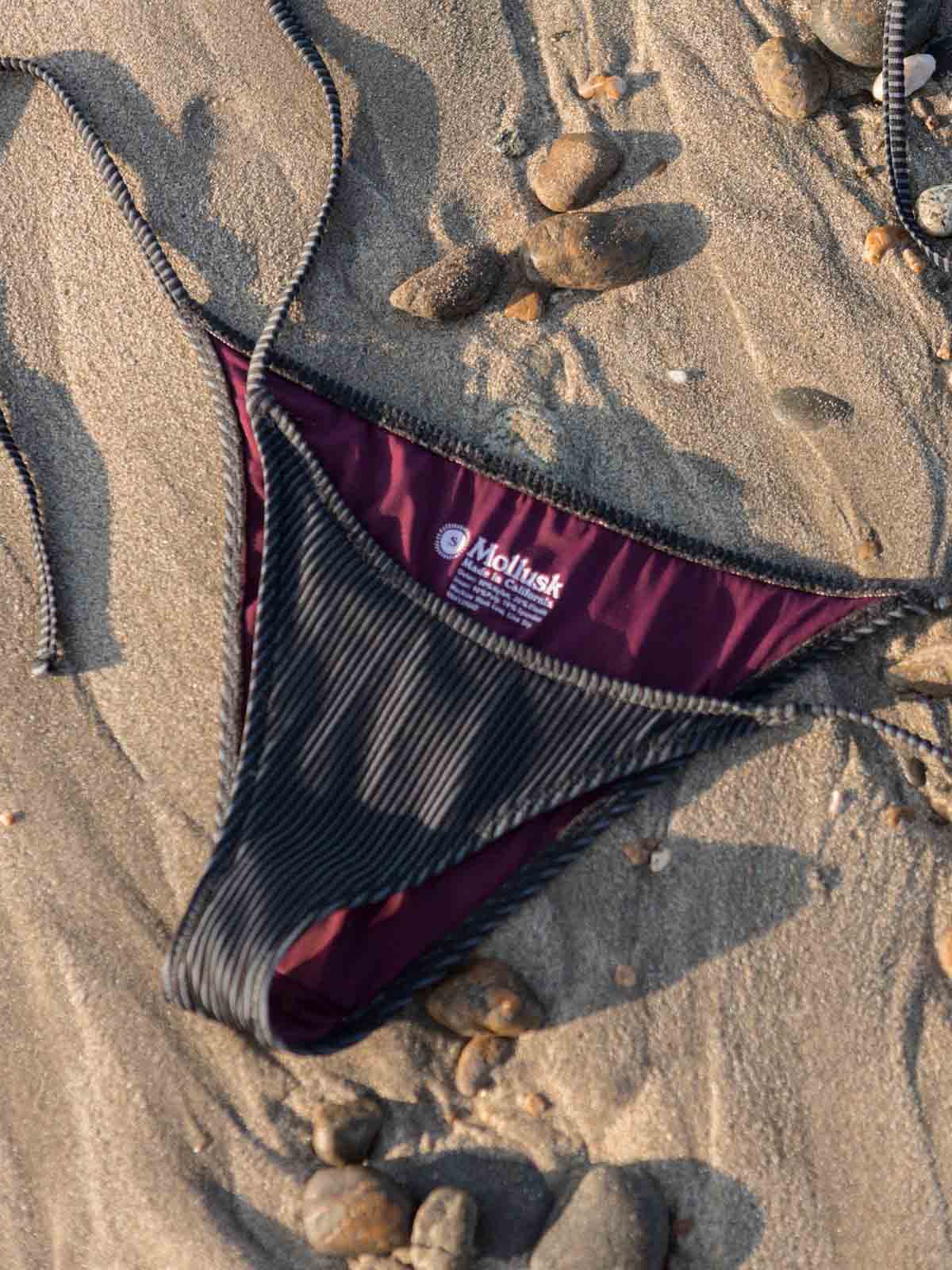 Mollusk Womens String Theory Bikini Bottom Midnight