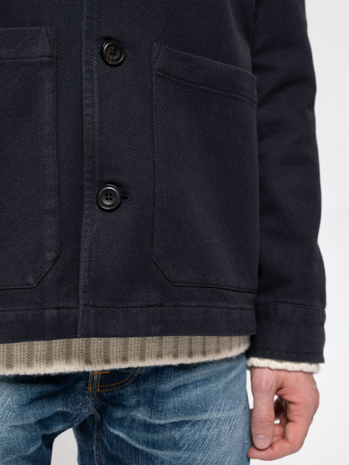 Nudie Jeans Co Barney Worker Jacket Navy