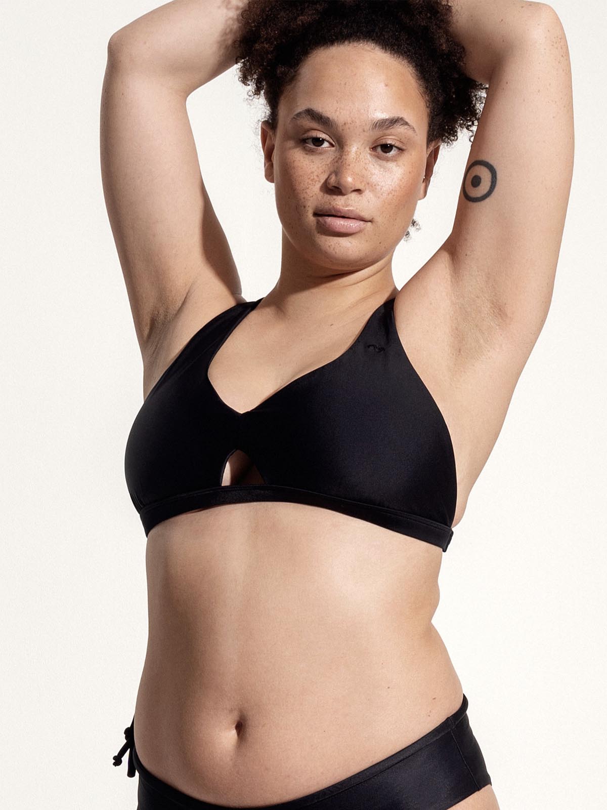 OY surf Surf Bikini Top Coho Black Recycled Nylon