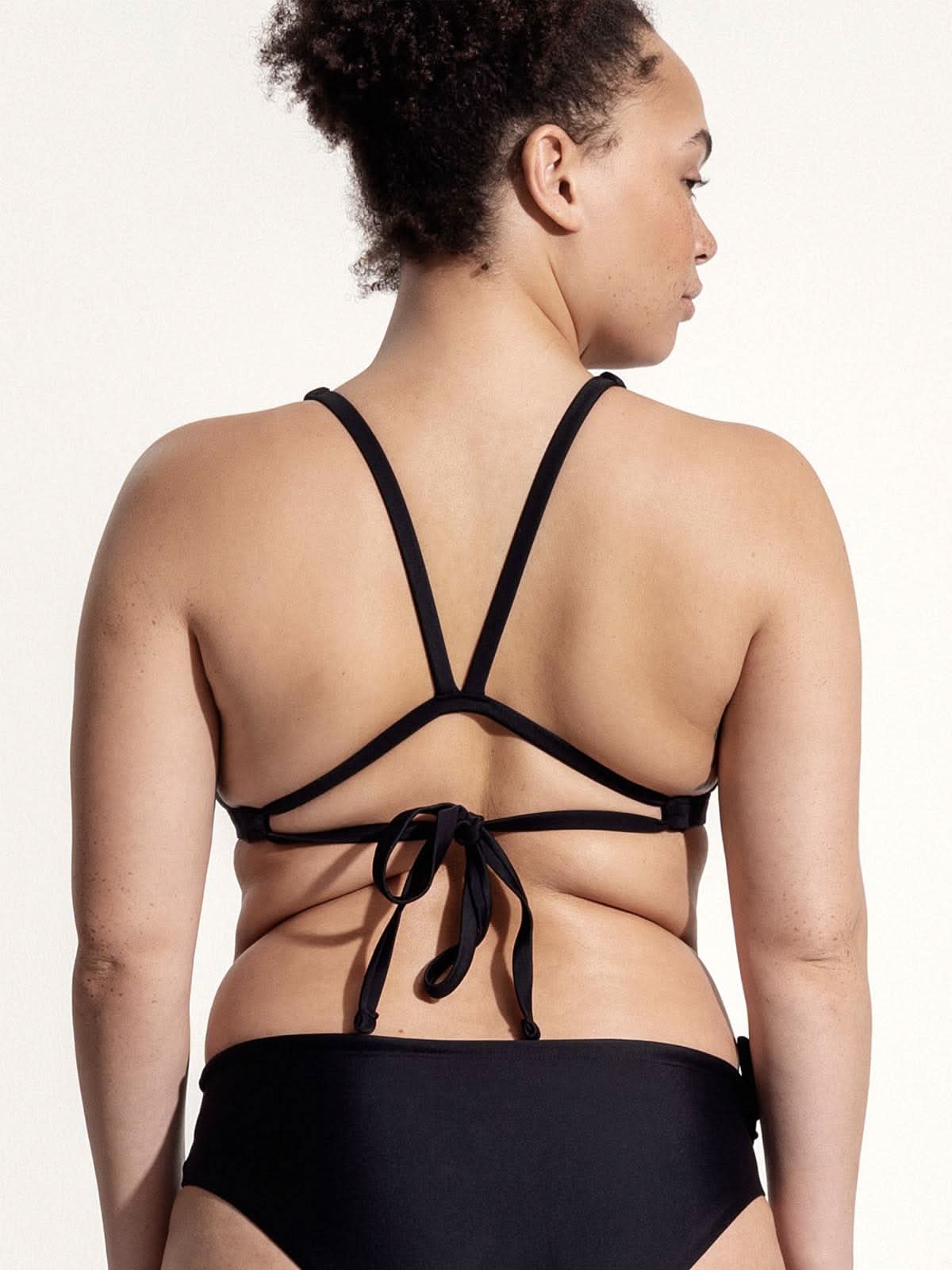 OY surf Surf Bikini Top Coho Black Recycled Nylon