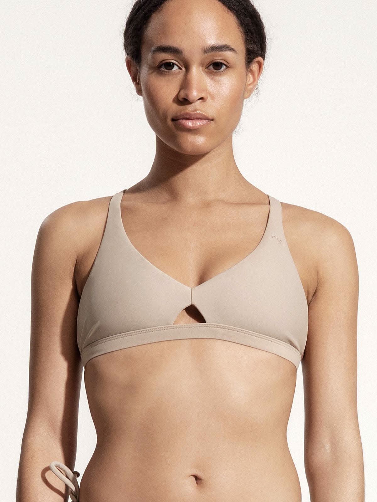 OY surf Surf Bikini Top Coho Pale Brown Recycled Nylon