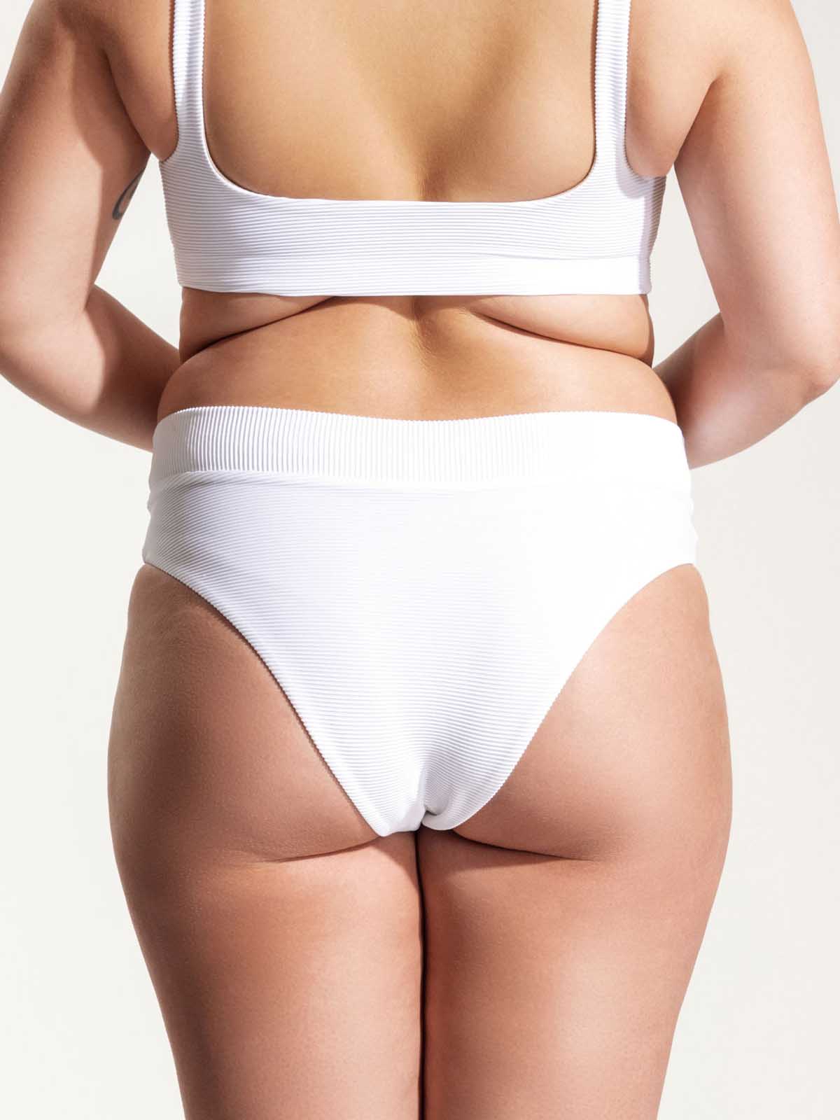 OY surf Bikini Bottom Bayamo White Rib Recycled Nylon
