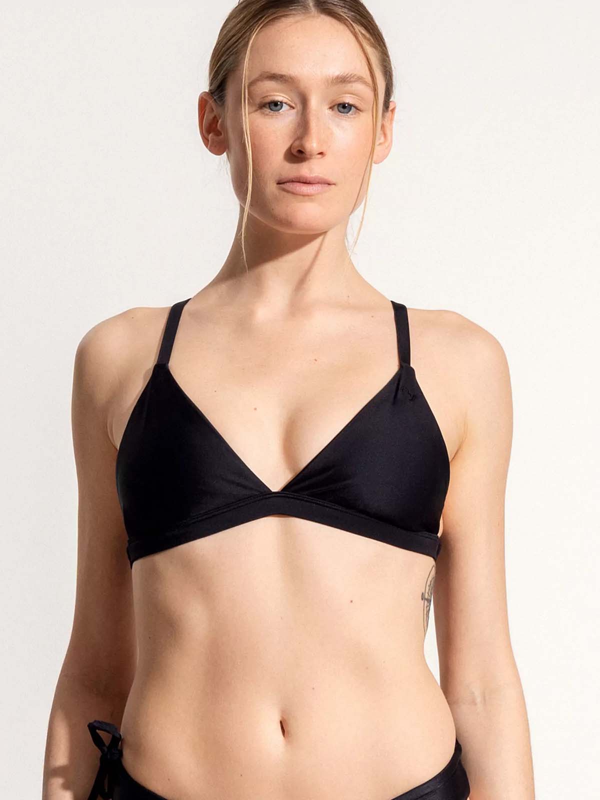 OY surf Surf Bikini Top Esox Schwarz Recycled Nylon