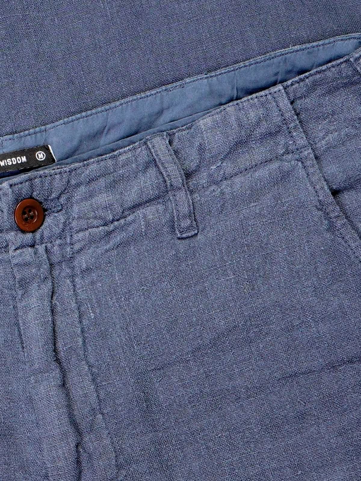 Portuguese Flannel Linen Trousers Navy