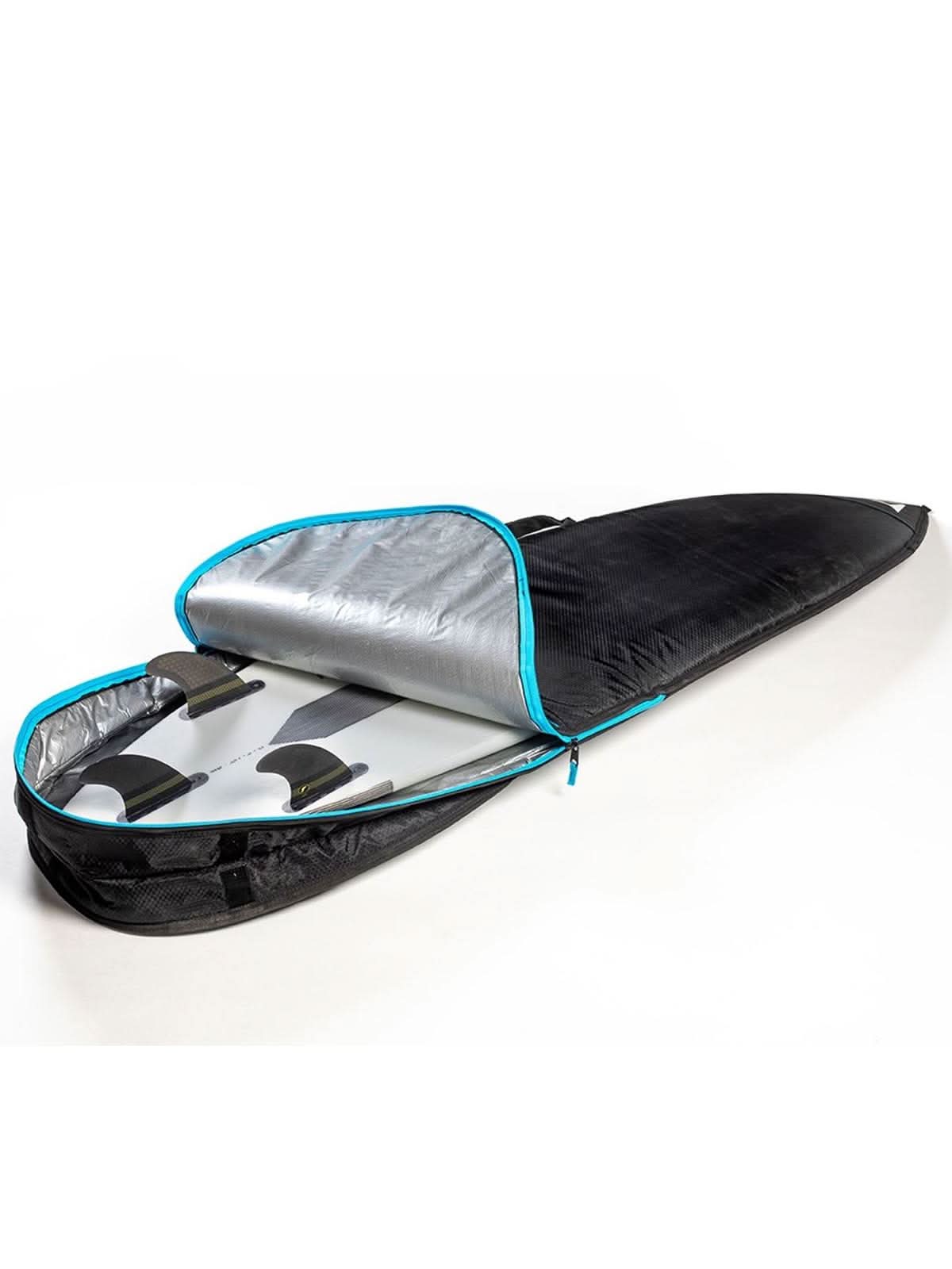 ROAM Tech Bag Shortboard Boardbag 6'4 Black Silver Blue