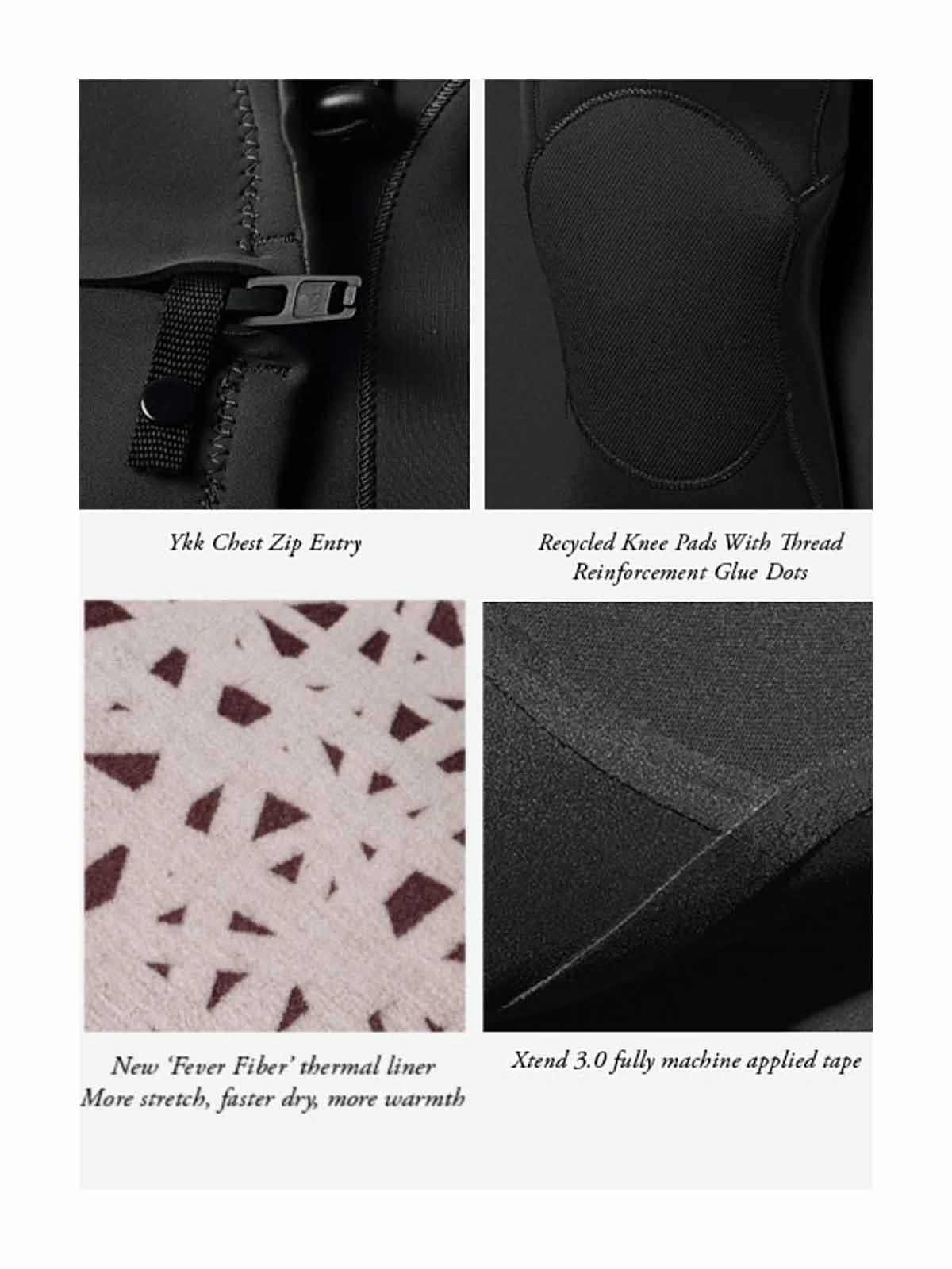 Vissla Wetsuit 7 Seas 4-3 Full Suit Chest Zip Black SS25