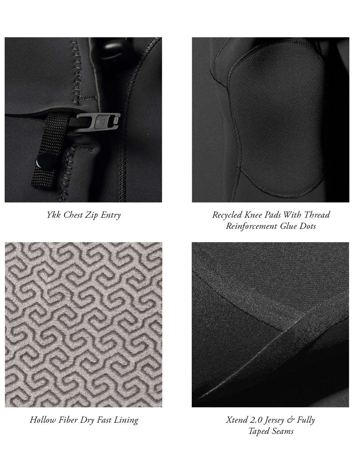 Vissla Wetsuit 7 Seas Full Suit 4-3 Hood Chest Zip Black