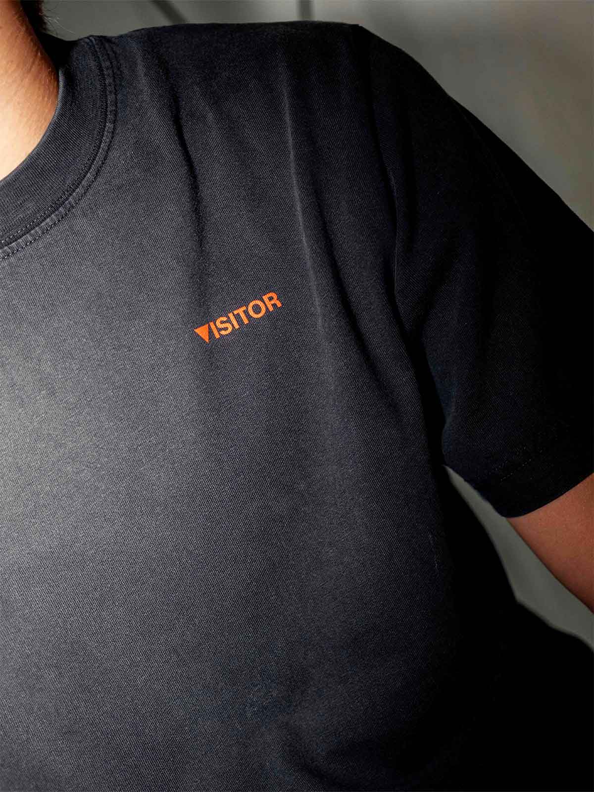 Visitor Clothing Address T-Shirt Dyed Black