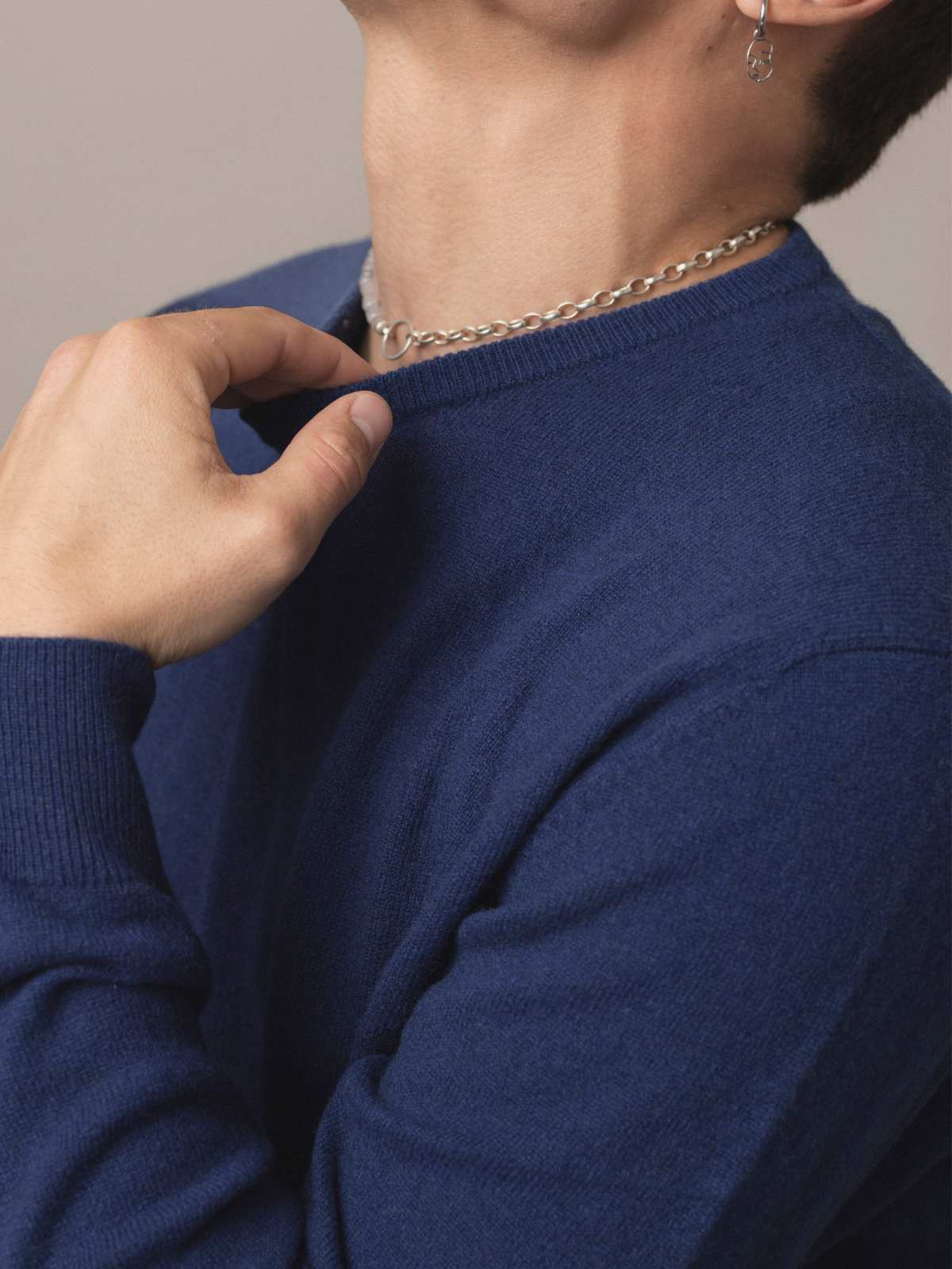 Visitor Clothing Men's Cashmere Sweater Midnight Blue