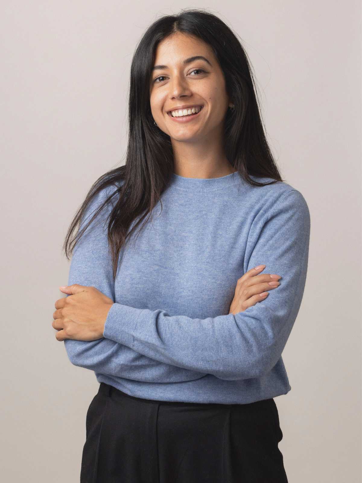 Visitor Clothing Women's Cashmere Airspun Sweater Mirage Blue