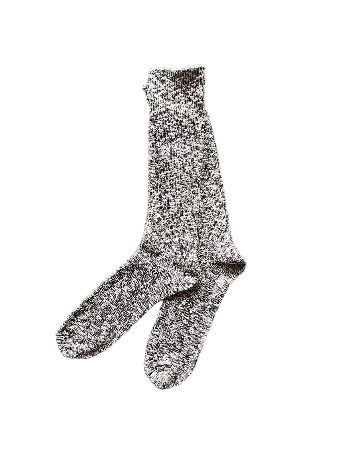 Anonymous Ism Light Weight Slub Crew Socks Beige (42-46)