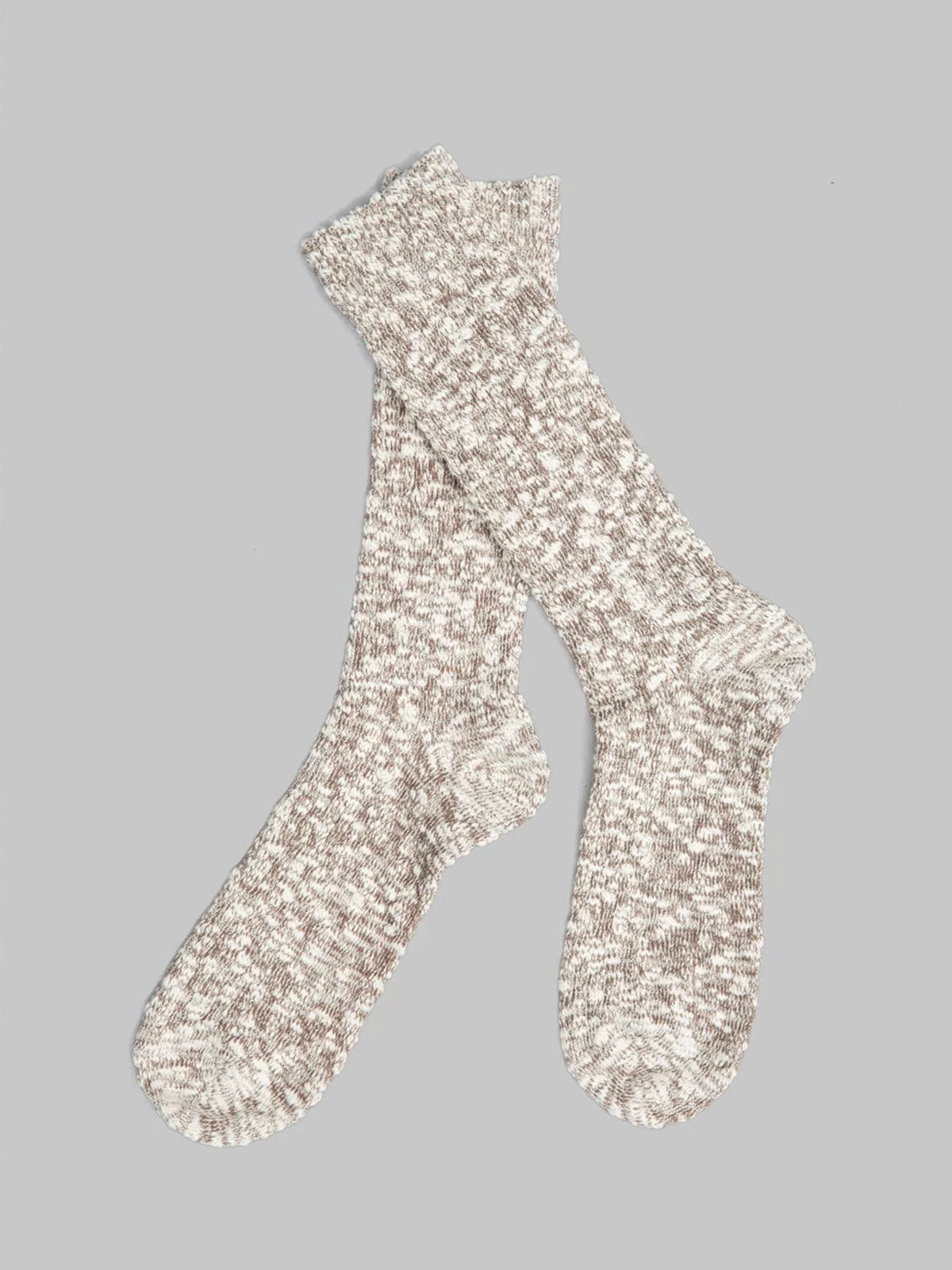 Anonymous Ism Light Weight Slub Crew Socks Beige (42-46)