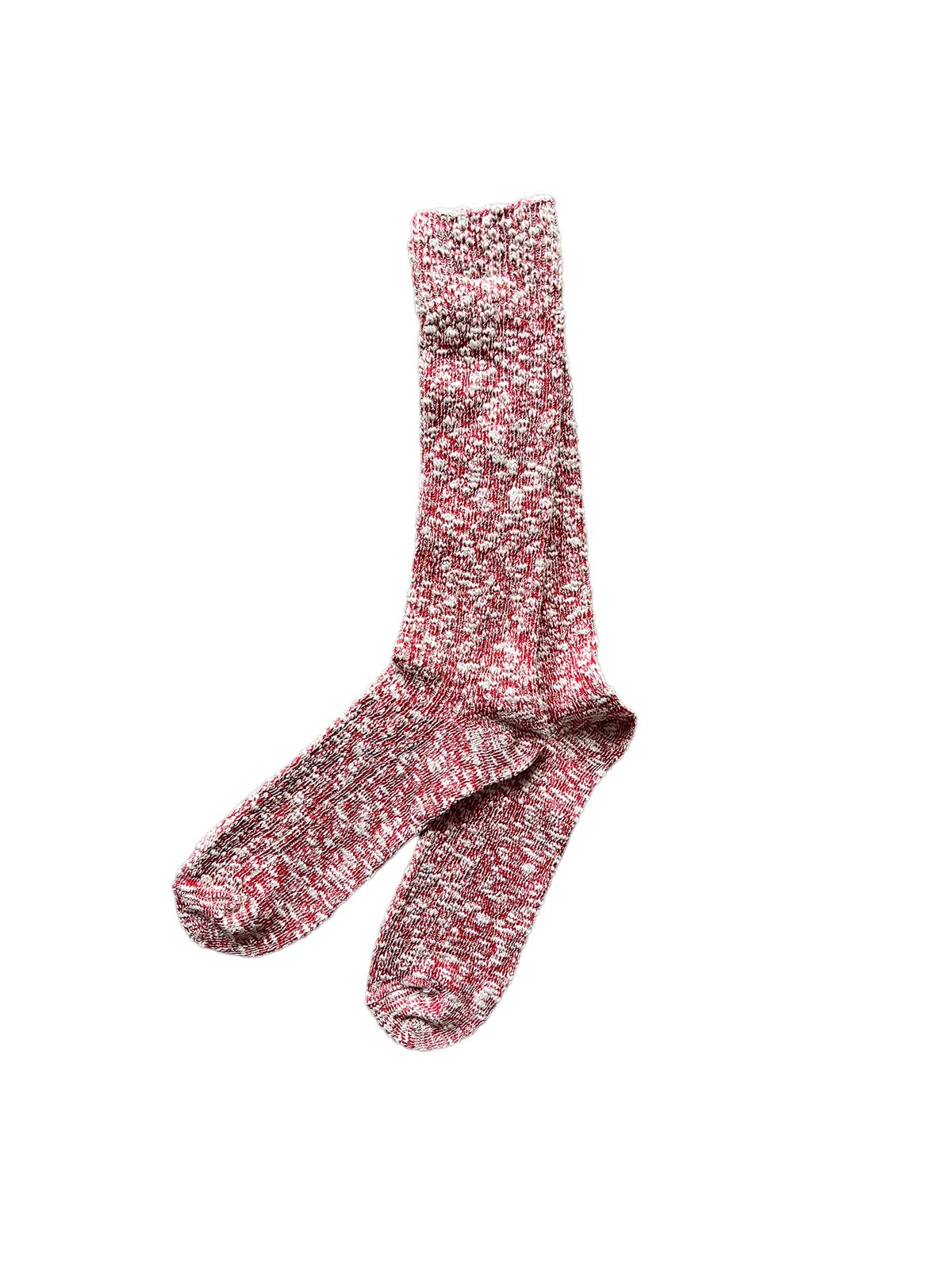 Anonymous Ism Light Weight Slub Crew Socks Red (42-46)