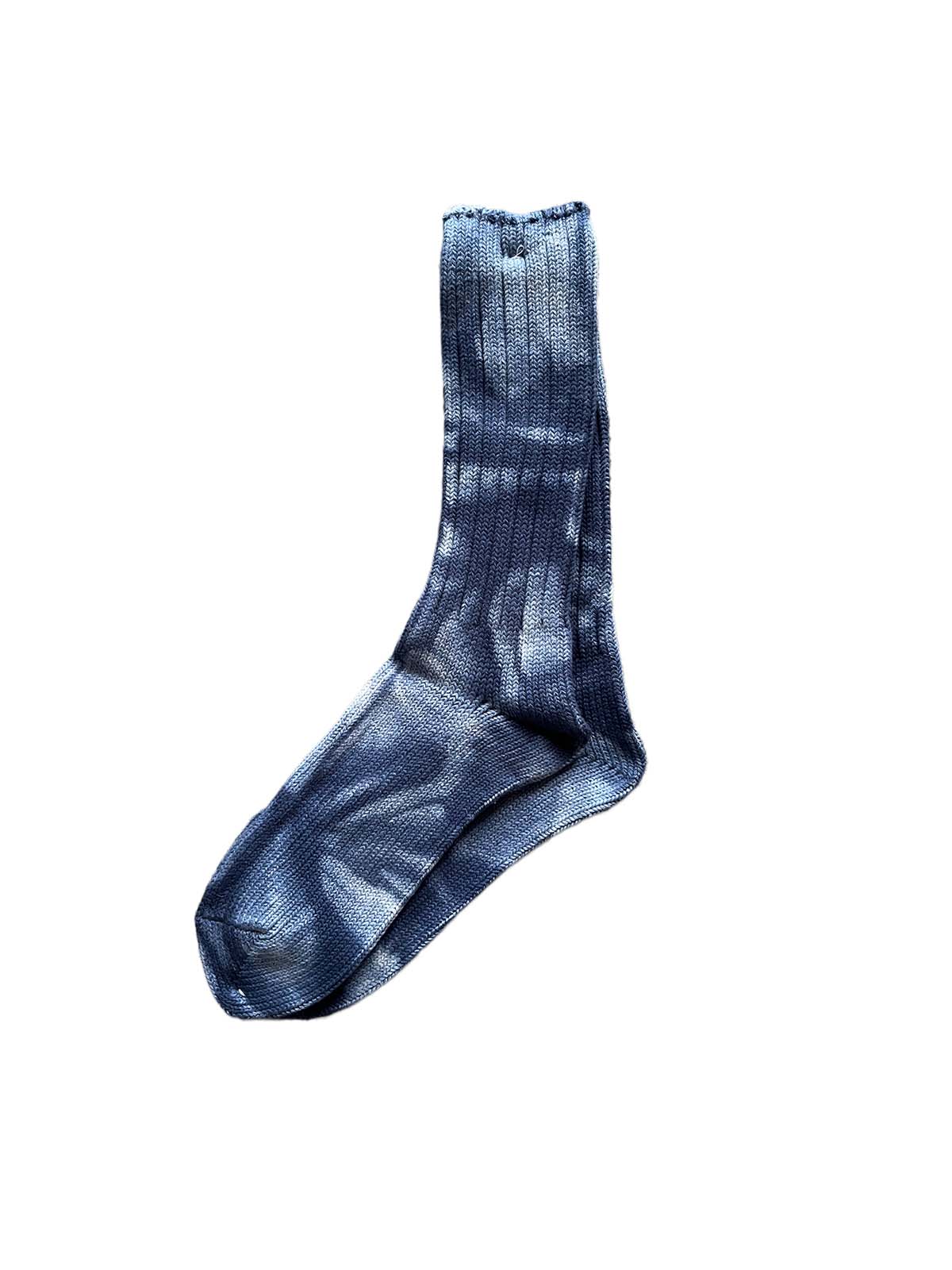 Anonymous Ism Uneven Dyed Crew Socks Navy (38-42)