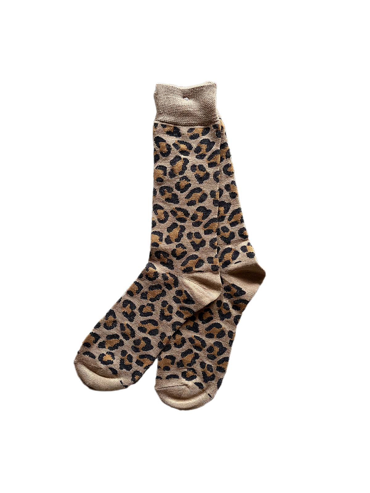 Anonymous Ism Wool Animal Crew Socks S.Beige (38-42)
