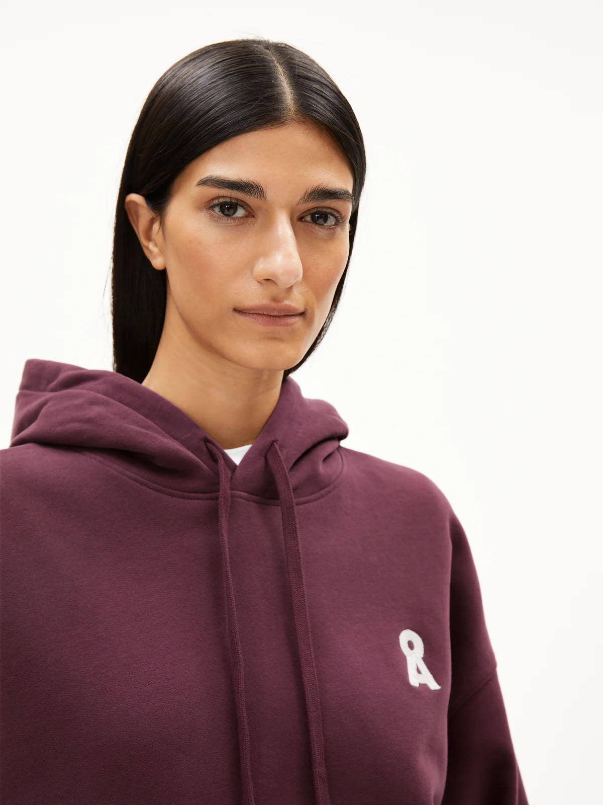 Armedangels Hoodie Iconic A Francisaraa Dark Cranberry