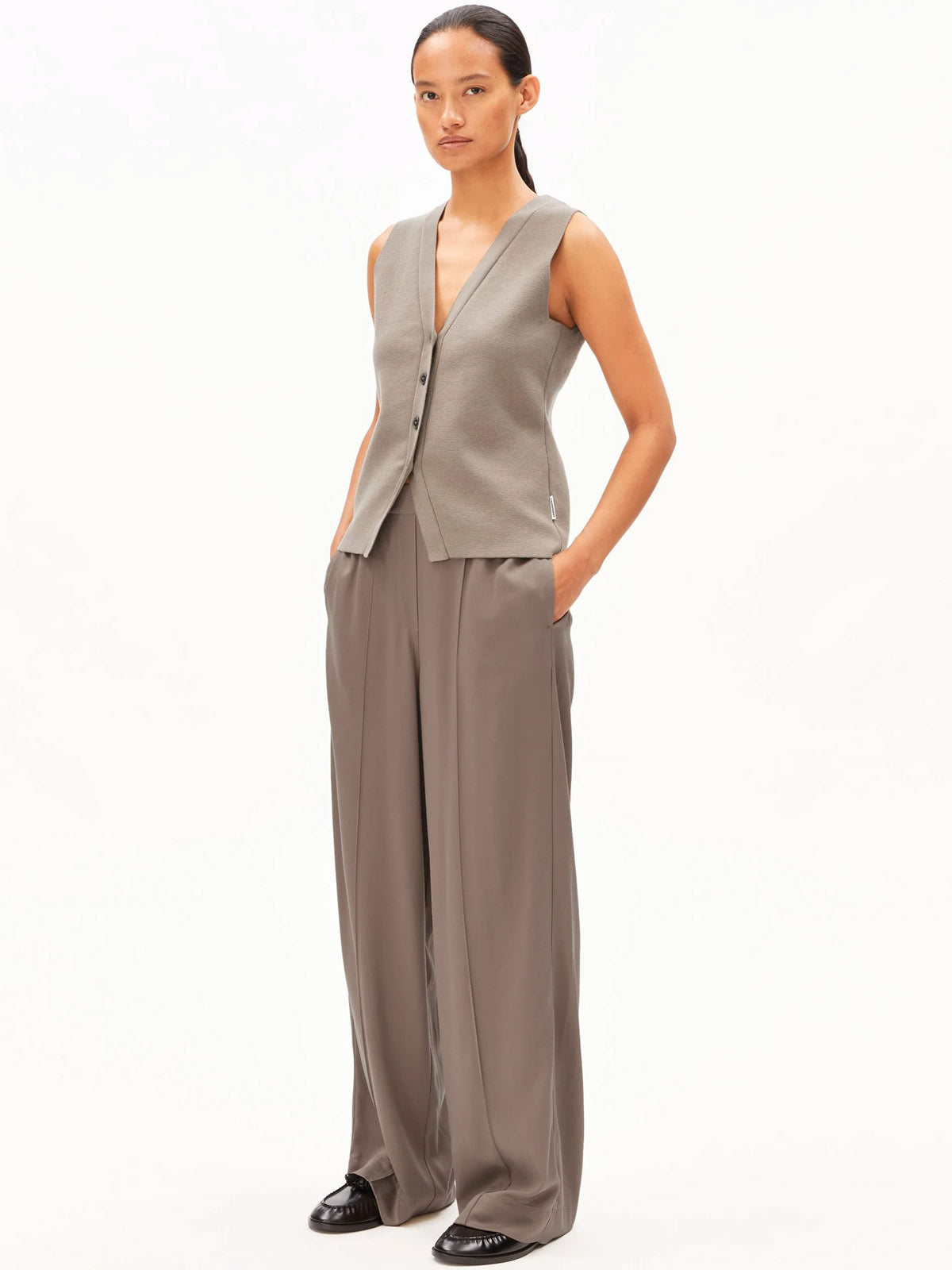 Armedangels Jonvaalie Pant Walnut Cream