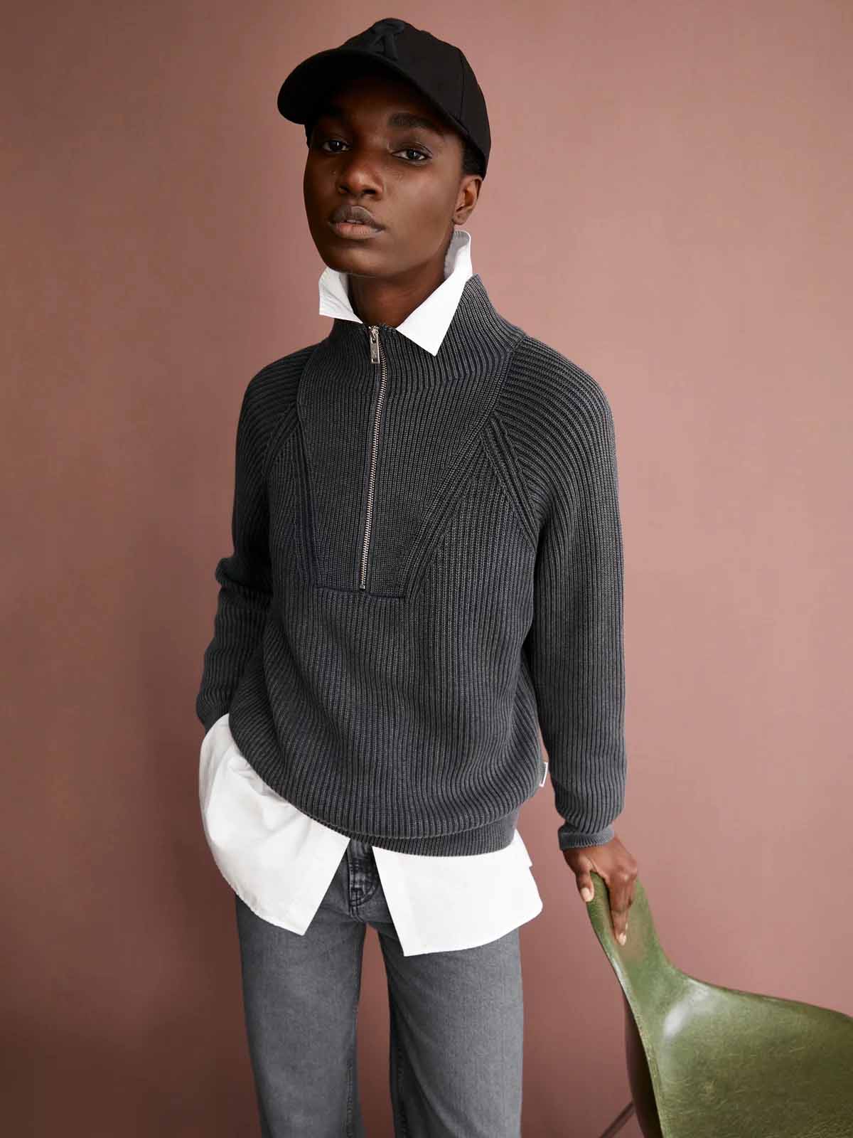 Armedangels Jumper Ronyiaas GMT Dye Black
