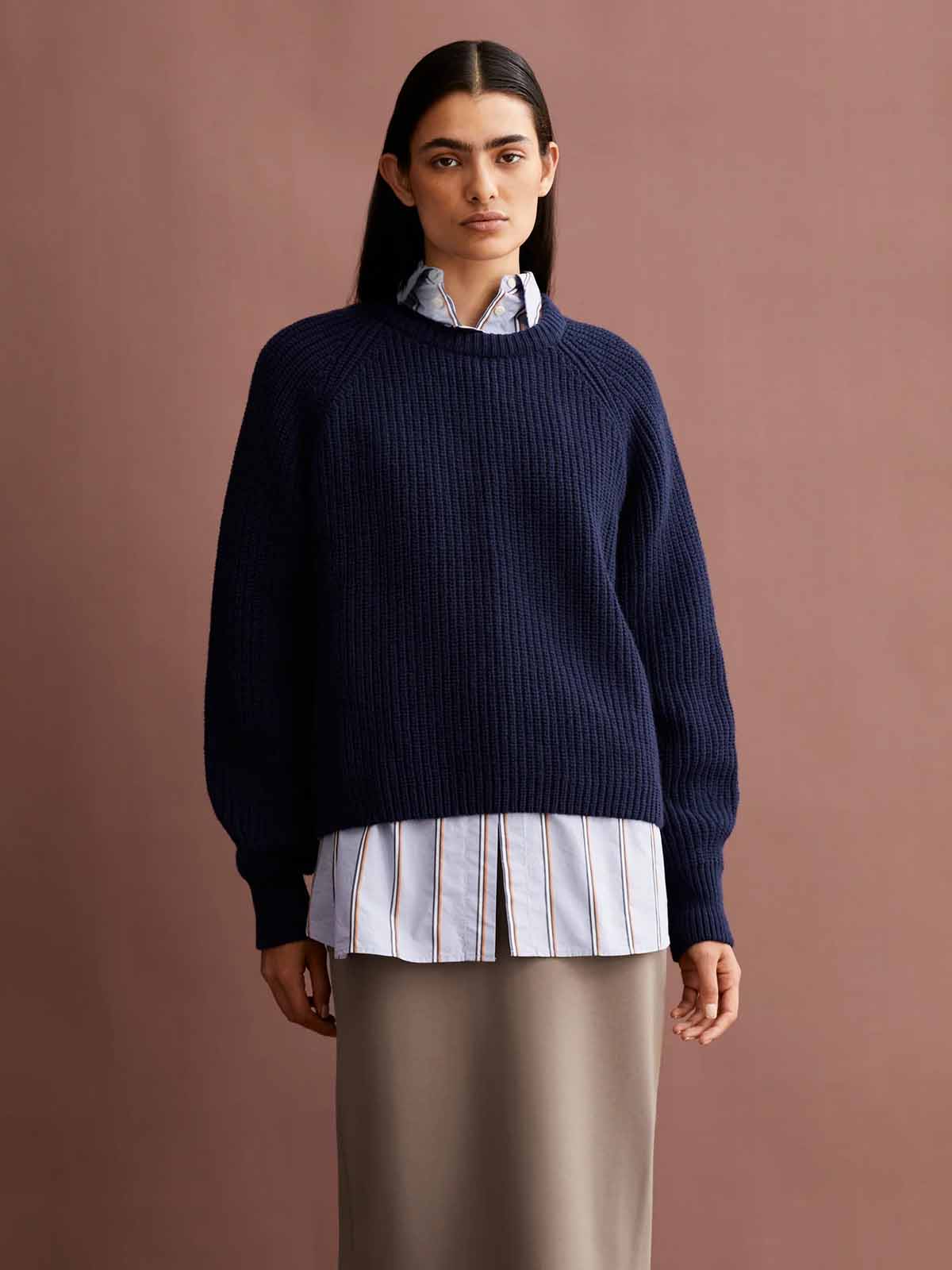 Armedangels Kaagi Knit Jumper Tinted Navy