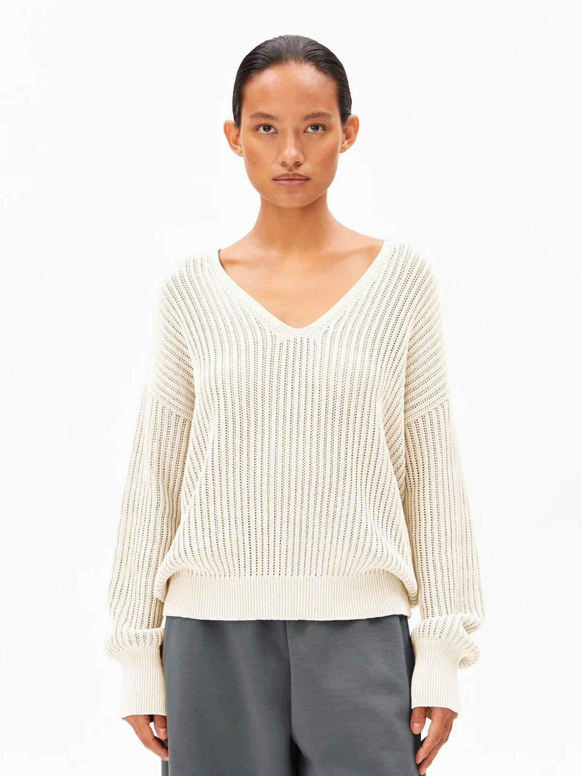 Armedangels Linen Blend Knit Sweater Undyed