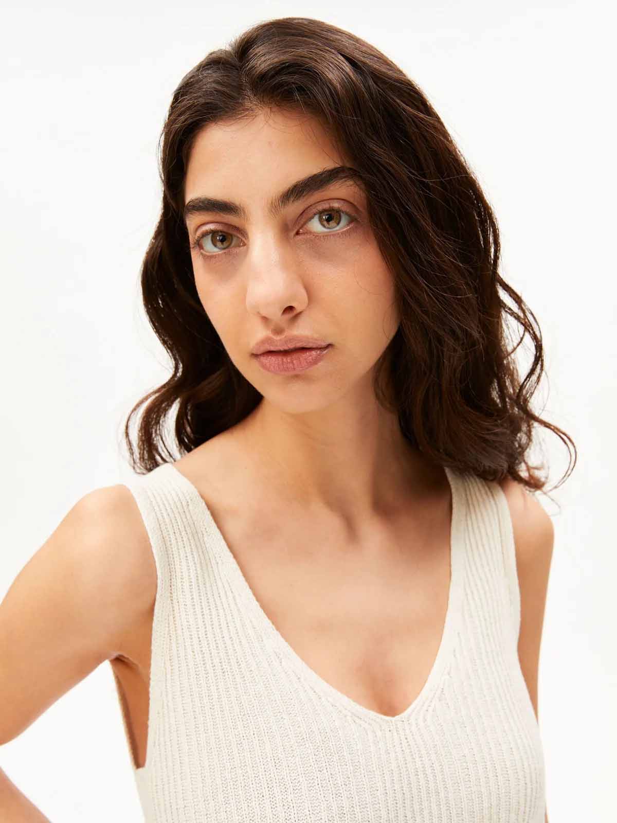 Armedangels Linen Blend Knit Top Undyed