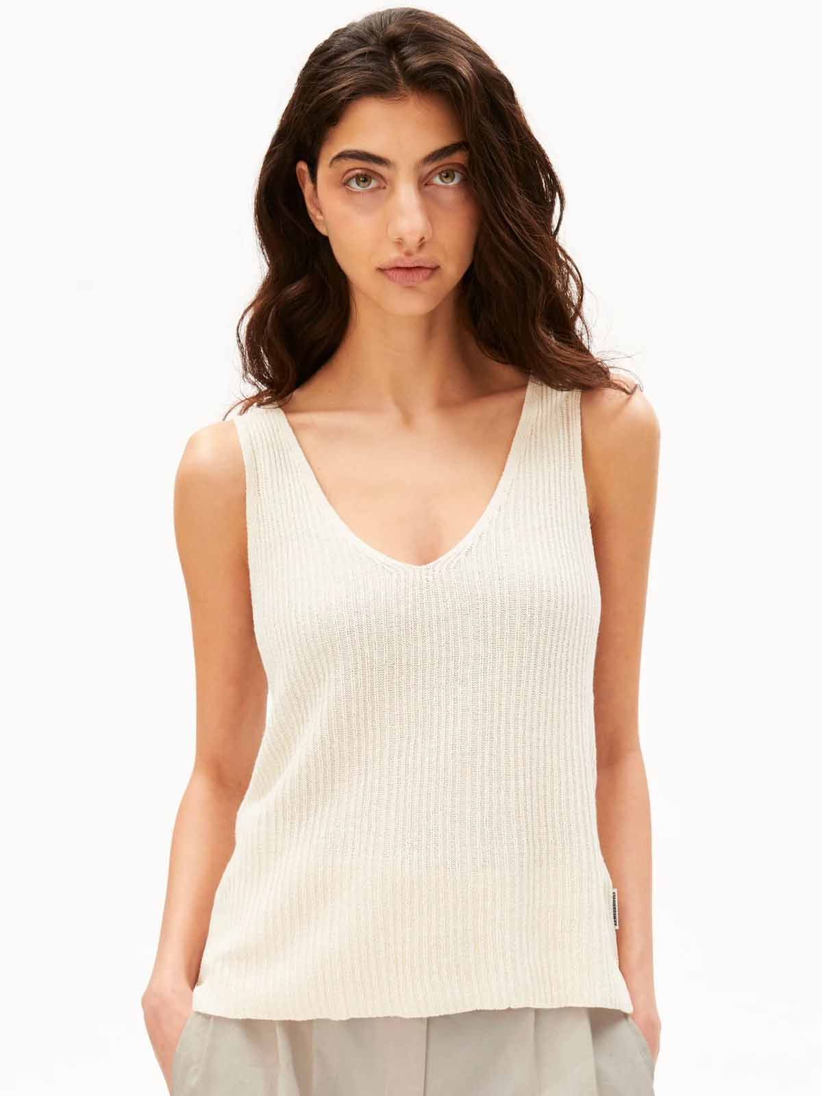 Armedangels Linen Blend Knit Top Undyed