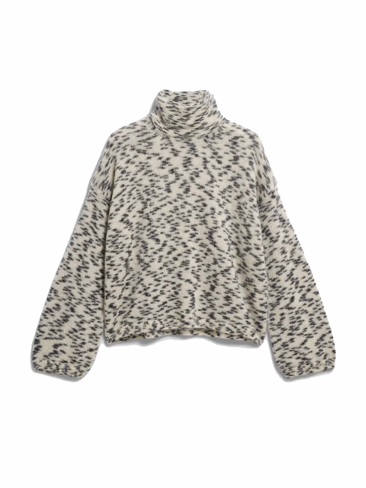 Armedangels Mohair Blend Dots Knit Sweater Oatmilk-Black