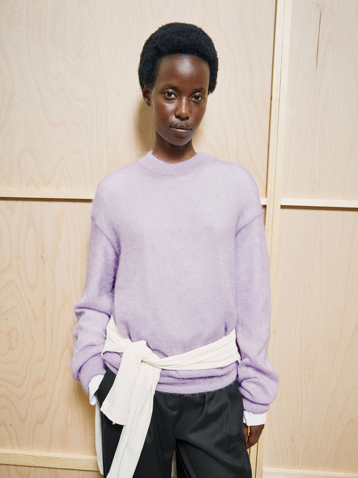 Armedangels Mohair Blend Knit Sweater Moonlit Lilac