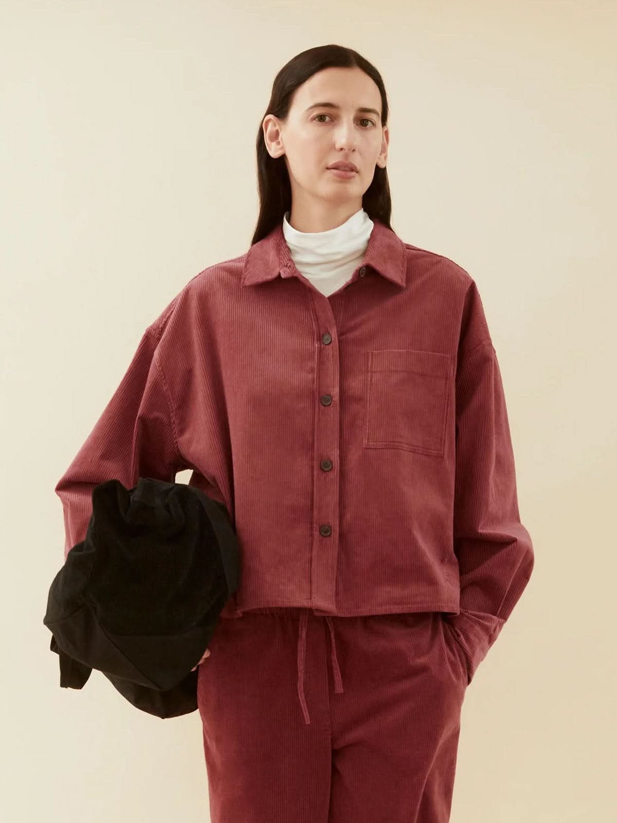 Armedangels Nalaani Corduroy Blouse Velvet Ember