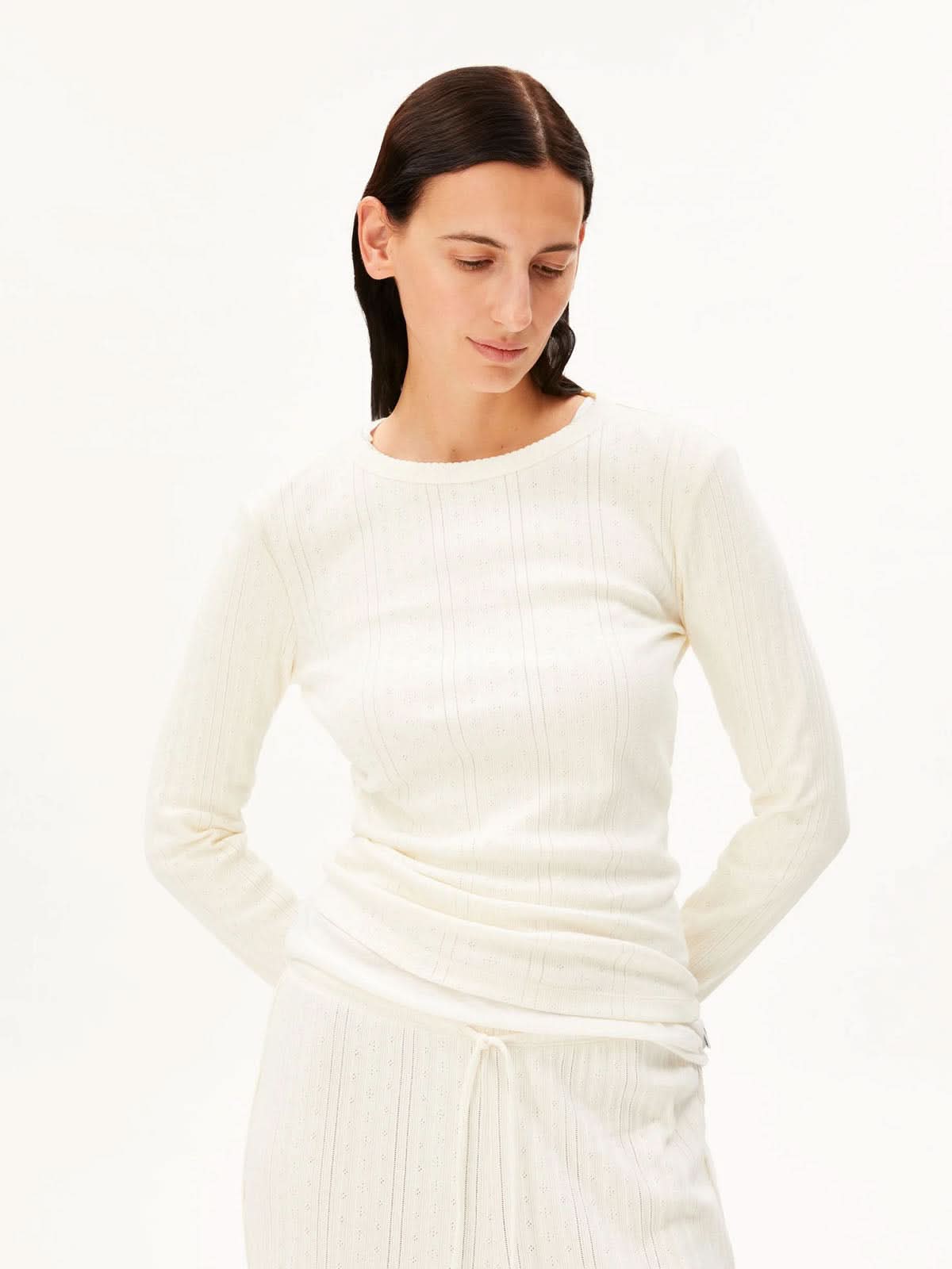 Armedangels Pointelle Pyjama Longsleeve Oatmilk
