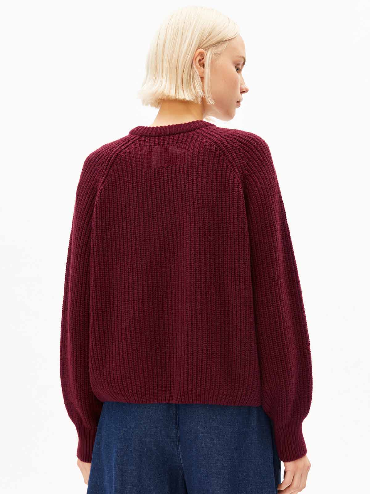 Armedangels Rib Knit Sweater Velvet Red