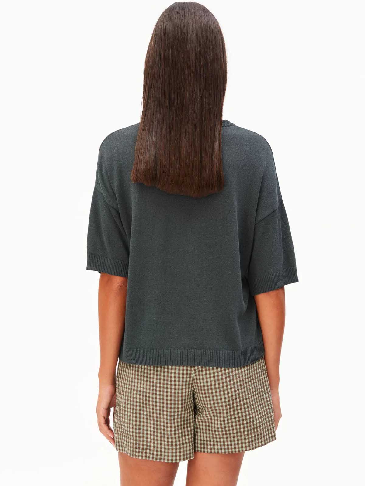Armedangels S SL Linen Blend Knit Sweater Space Steel