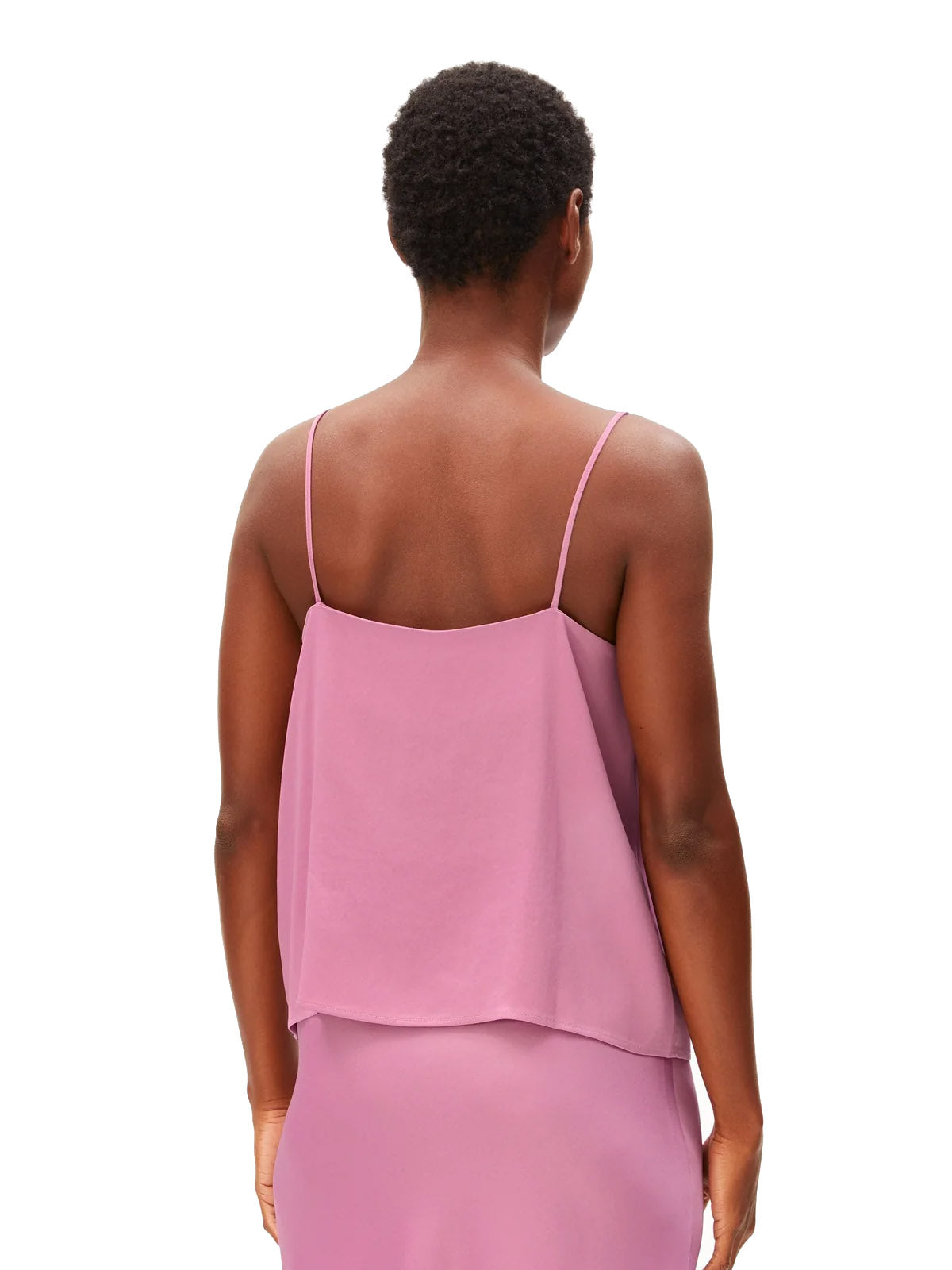 Armedangels Satin Spaghetti Strap Top Washed Berry