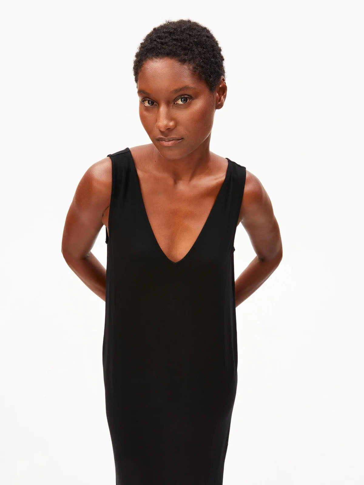 Armedangels Sleeveless Jersey Midi Dress Black