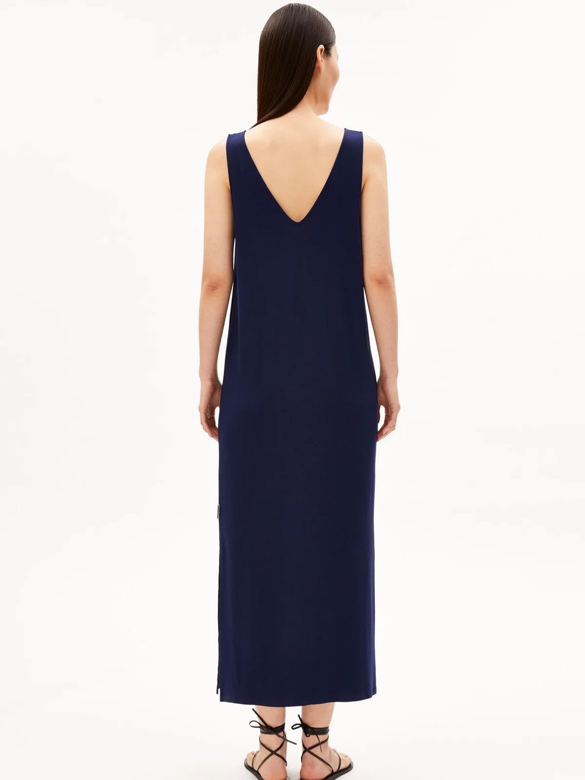 Armedangels Sleeveless Jersey Midi Dress Tinted Navy