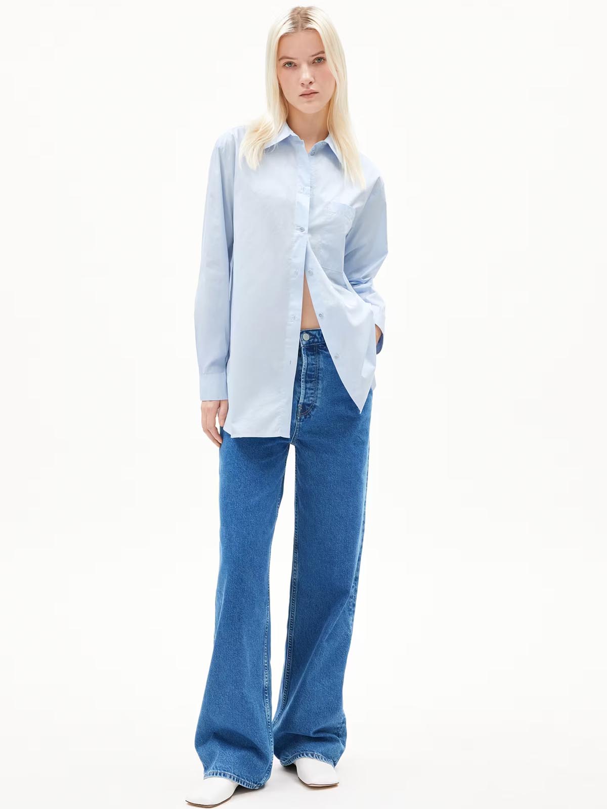 Armedangels Blouse Maalgaa Morning Sky