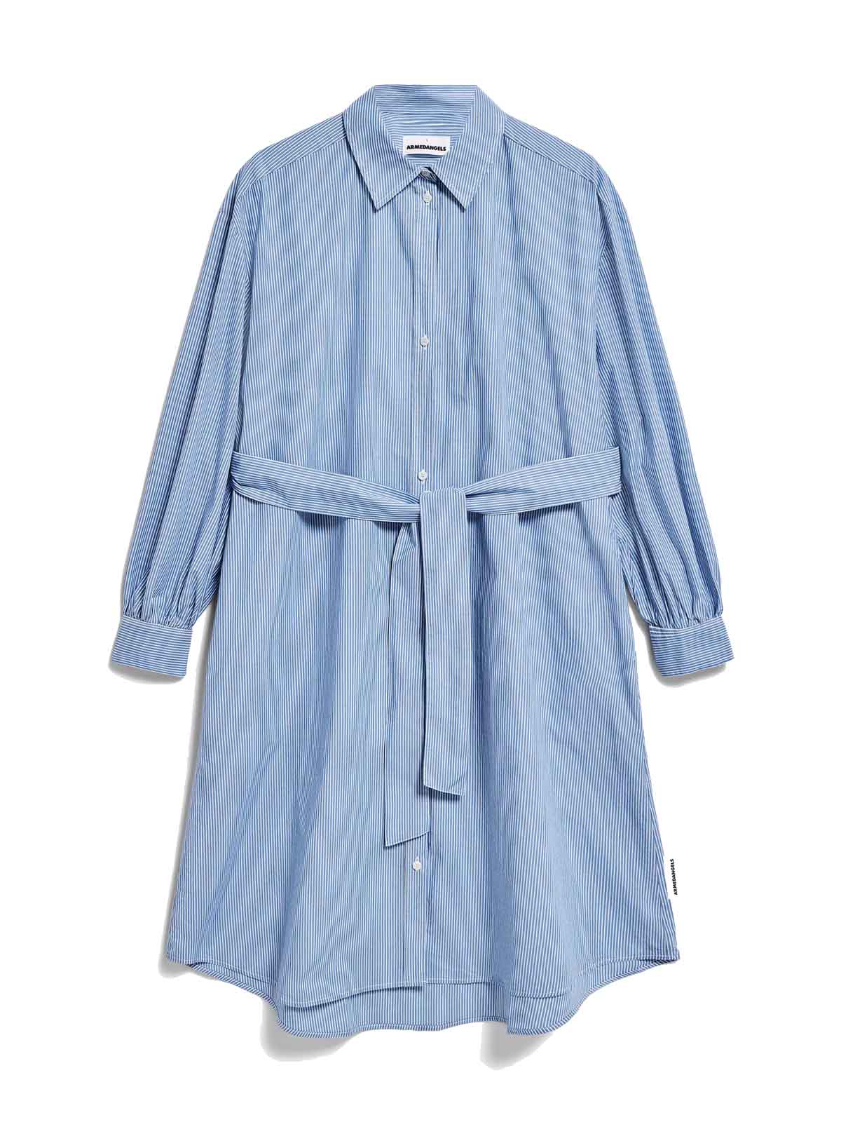 Armedangels Blouse Suriaana striped warm blue white