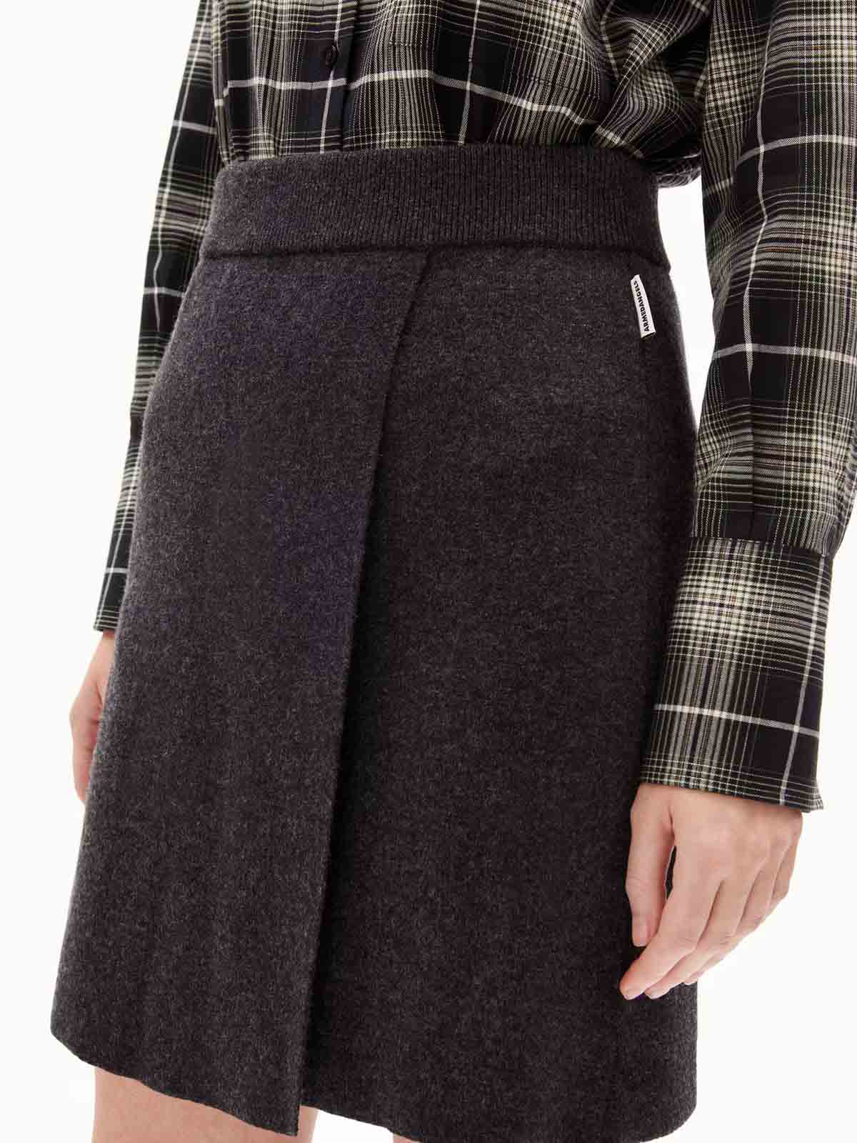 Armedangels Darlaa Knit Skirt Steel Melange