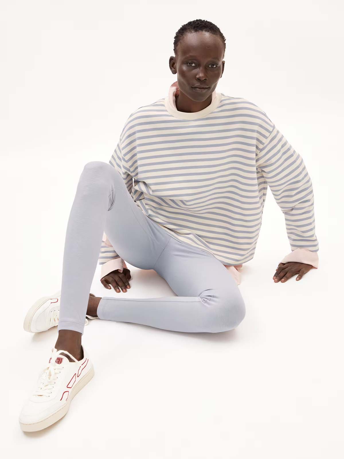 Armedangels Frankaa Maarlen Stripe Sweatshirt Undyed Misty Morning