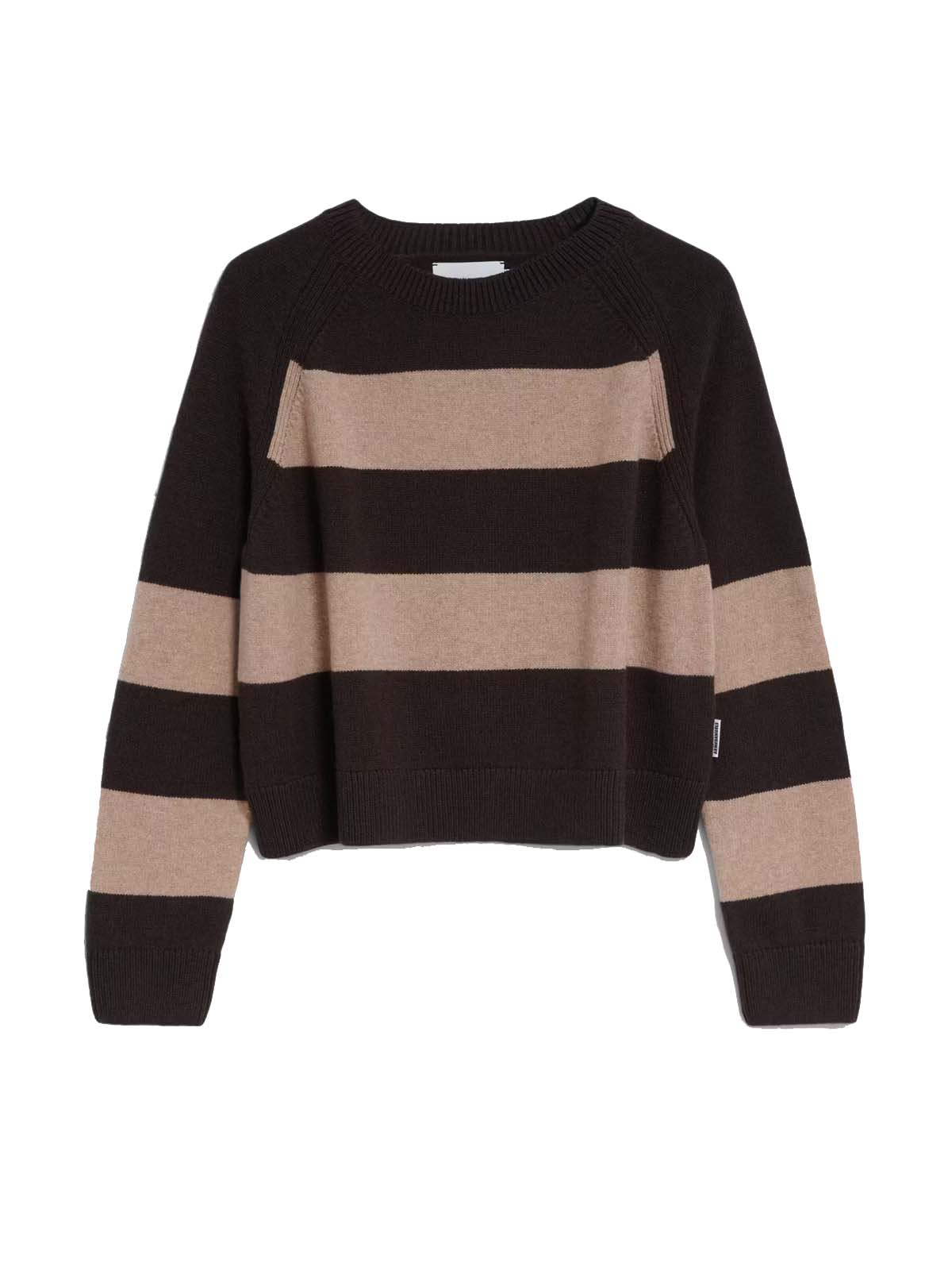 Armedangels Jumper Diliriaa Stripes Coffee Cinnamon Dust Melange