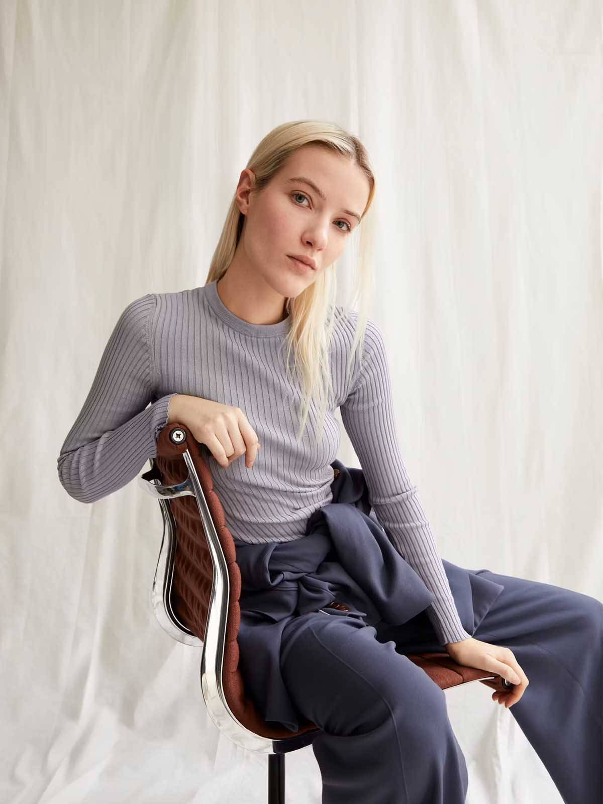 Armedangels Pullover Alaania Rn Misty Morning