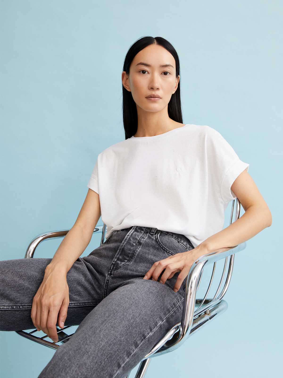 Armedangels T-Shirt Idaara Circular Used White