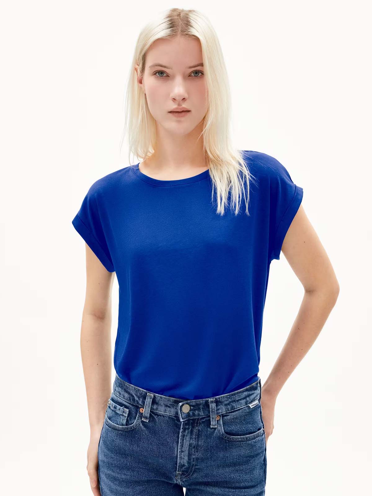 Armedangels T-Shirt Jilaana Lapis Blue