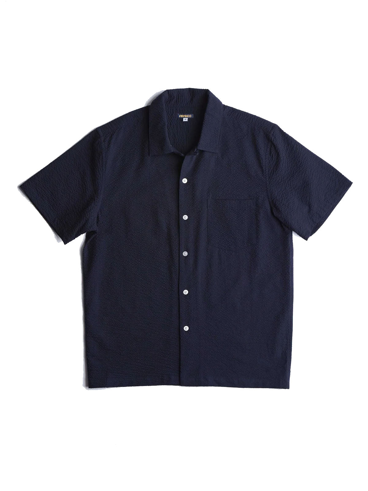 Arniko Bobby Shirt Navy Seersucker