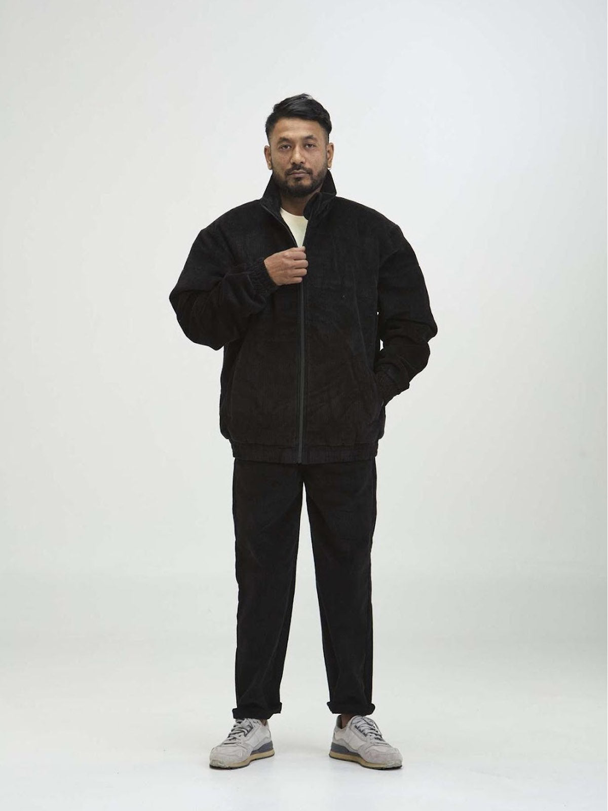 Arniko Jacket Regular Rubey Black Corduroy